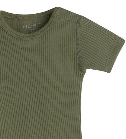 Hust and Claire Body k/ - Bet - Rib - Uld - Dusty Green