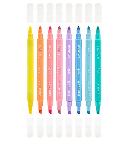 Ooly Dobbeltsidet Tuscher - 8 Stk - Pastel Liners Dual Tip Marke