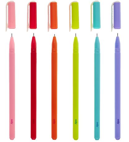 Ooly Kuglepen - 6 Stk - Fine Line Colored Gel Pens