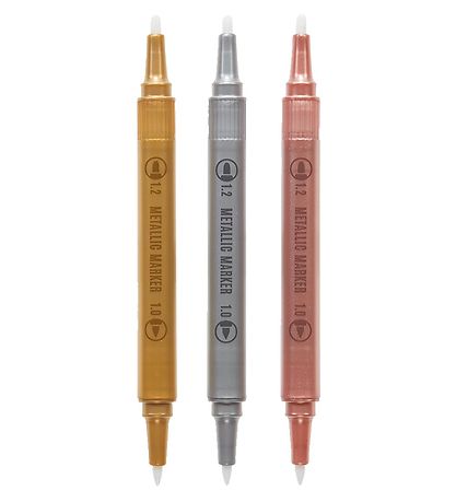 Ooly Dobbeltsidet Tuscher - 3 Stk - Modern Trio Dual Tip Metalli