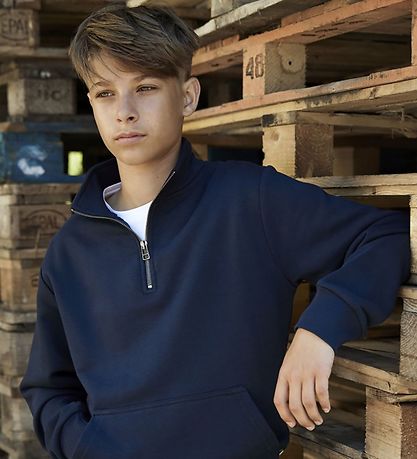 Hound Sweatshirt - Half Zip - Navy