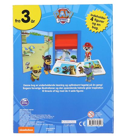 Karrusel Forlag Bog - Paw Patrol - 4 Figurer Og Bog