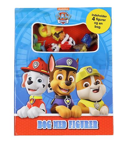 Karrusel Forlag Bog - Paw Patrol - 4 Figurer Og Bog