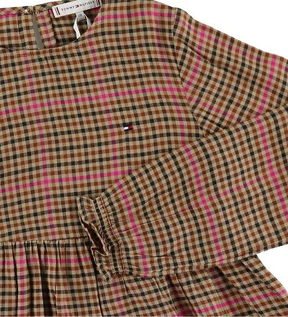 Tommy Hilfiger Kjole - Preppy Check Dress - Sherpard/Magenta