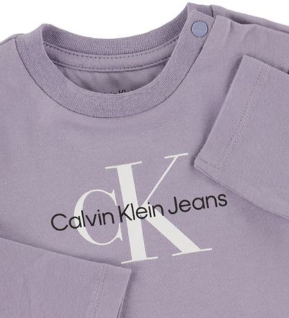 Calvin Klein Bluse - Monogram - Smoky Lilac