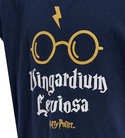 Hummel T-shirt - hmlHarry Potter Diez - Black Iris m. Guld
