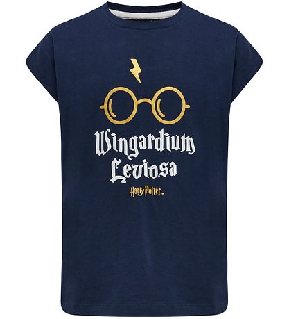 Hummel T-shirt - hmlHarry Potter Diez - Black Iris m. Guld