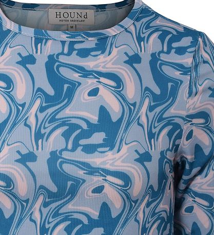 Hound Bluse - Graphic Top - Cobalt Blue Mix