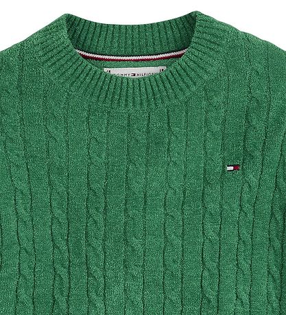 Tommy Hilfiger Bluse - Strik - Chenille Cable - Green Malac