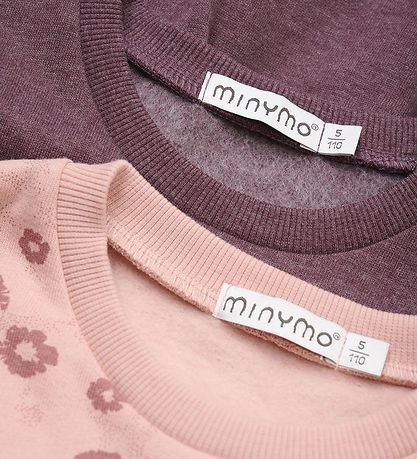 Minymo Sweatkjole - 2-Pak - Misty Rose