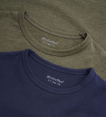 Minymo Bluse - 2-Pak - Dark Olive