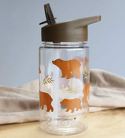 A Little Lovely Company Drikkedunk m. Sugerør - 450ml - Bears