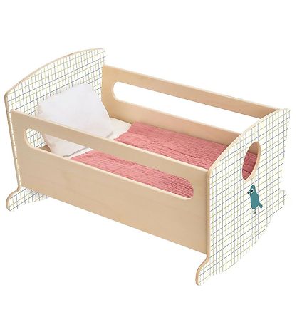 Djeco Dukketilbehr - Vugge - Rocking Bed Blue Night