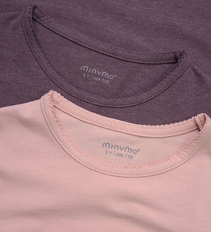 Minymo T-Shirt - 2-Pak - Misty Rose
