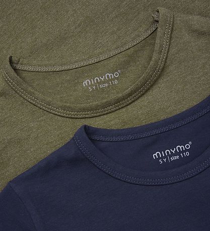 Minymo T-Shirt - 2-Pak - Dark Olive