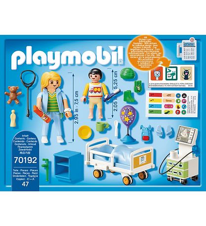 Playmobil City Life - Hospitalsstue Til Børn - 70192 - 47 Dele