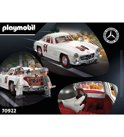 Playmobil - Mercedes-Benz 300 SL - Hvid - 70922 - 46 Dele