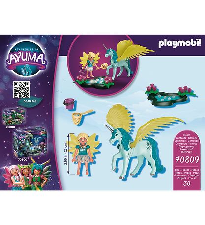 Playmobil Ayuma - Crystal Fairy Med Enhjrning - 70809 - 30 Dele