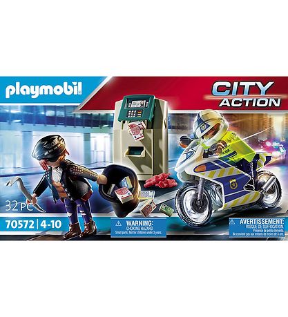 Playmobil City Action - Politimotorcykel: Forfølgelse Pengerøveren - 70572 - 32