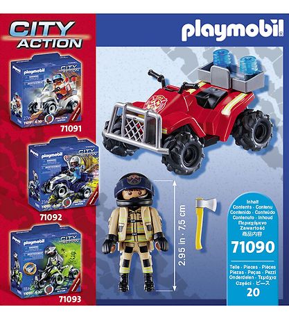 Playmobil City Action - Brandvsen - Speed Quad - 71090 - 20 Del