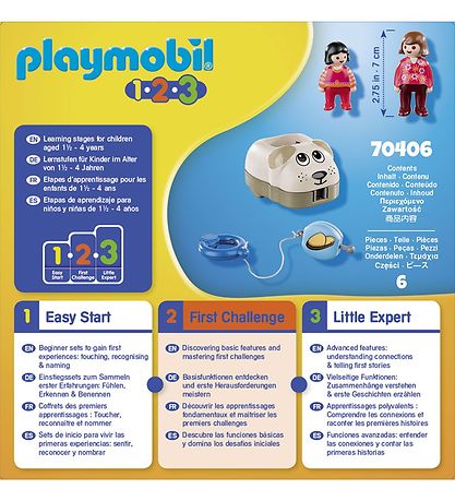 Playmobil 1.2.3 - Min Trkhund - 70406 - 6 Dele