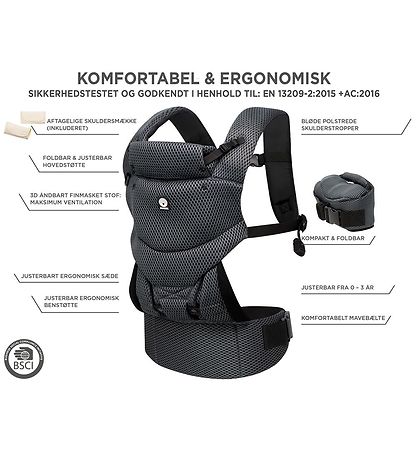 Dooky Bæresele - Urban Comfort - Grey Sapphire