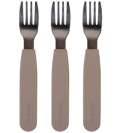 Filibabba Silikone Gafler - 3-Pak - Warm Grey