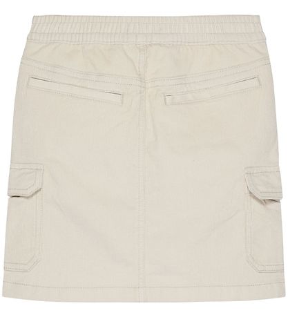 Calvin Klein Nederdel - Corduroy Mini Skirt - Eggshell