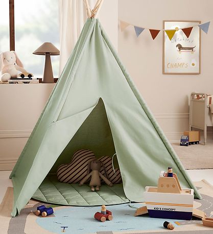 Kids Concept Legetelt - Tipi - Lysegrn