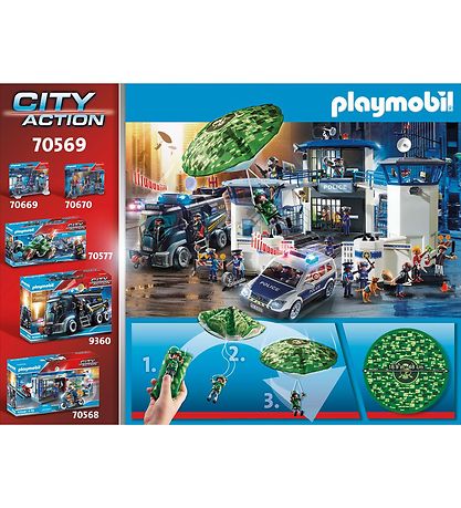 Playmobil City Action - Politihelikopter: Faldskrms-Forflgelse