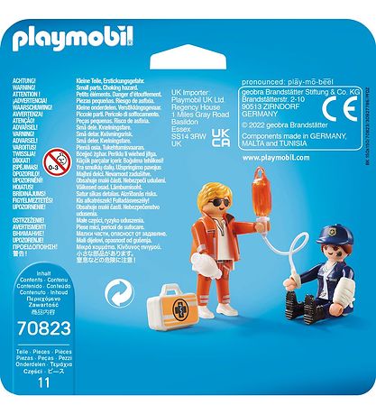 Playmobil DuoPack - Akutlge Og Politibetjent - 70823 - 11 Dele