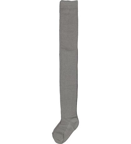 MarMar Strømpebukser - Rib - Grey Melange