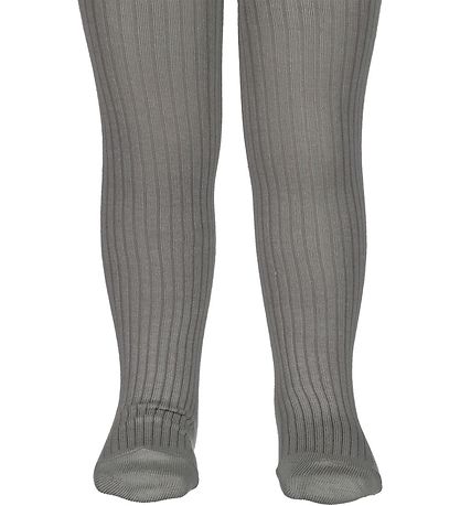 MarMar Strømpebukser - Rib - Grey Melange