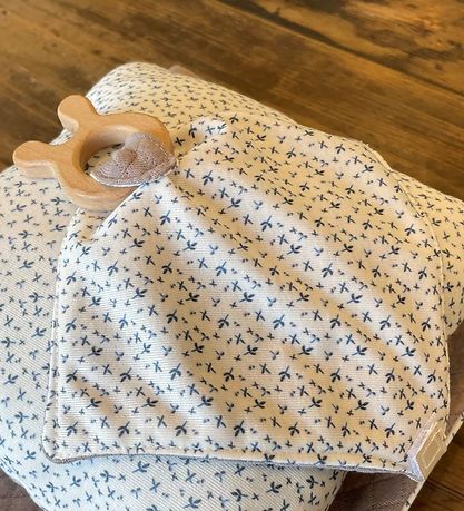 Asi Dukketilbehør - Comforter - Vintage Print Grey And Blue