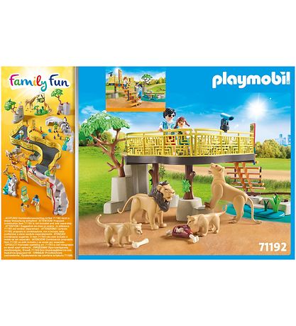Playmobil Family Fun - Outdoor Lion Enclosure - 71192 - 58 Dele