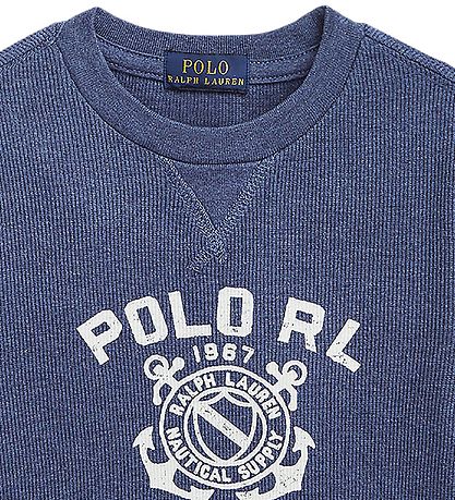 Polo Ralph Lauren Bluse - Rib - SBTS II - Navy m. Hvid