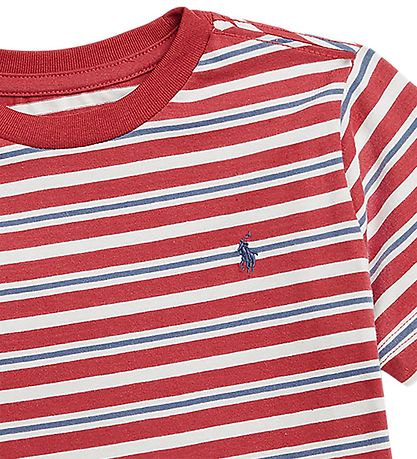 Polo Ralph Lauren T-shirt - SBTS II - Rd/Hvidstribet m. Bl