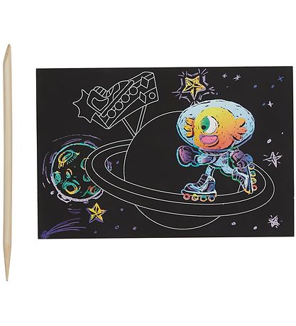 Ooly Scratch & Scribble Mini Sæt - Wacky Universe