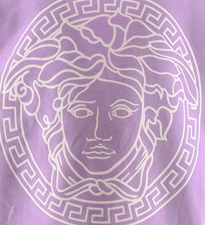 Versace T-shirt - Lilla/Hvid m. Print