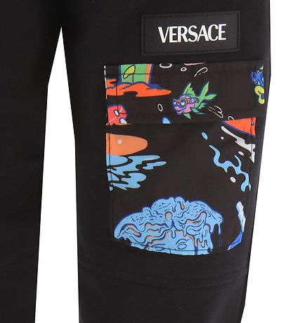 Versace Sweatpants - Sort m. Print/Lommer