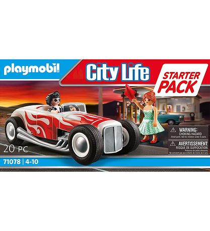 Playmobil City Life - Starter Pack Hot Rod - 71078 - 20 Dele
