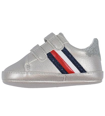 Tommy Hilfiger Skindfutter - Stribes Velcro - Silver