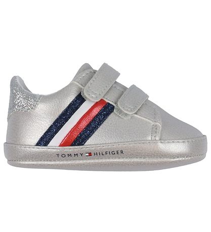 Tommy Hilfiger Skindfutter - Stribes Velcro - Silver