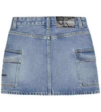 Calvin Klein Nederdel - Pockets Denim - Chalky Blue