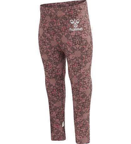 Hummel Leggings - hmlFia - Deep Taupe m. Slvglimmer