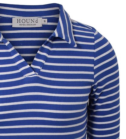 Hound Bluse - Rib Striped - Bl/Hvid