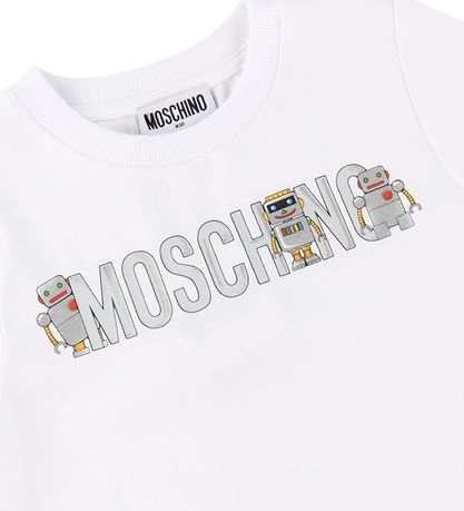 Moschino T-Shirt - Optical White m. Slv/Robotter