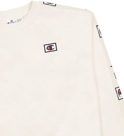 Champion Fashion Sweatshirt - Hvid/Gr m. Logo