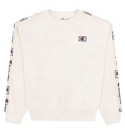 Champion Fashion Sweatshirt - Hvid/Gr m. Logo