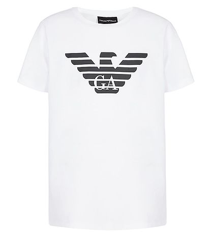 Emporio Armani T-shirt - Hvid m. Navy